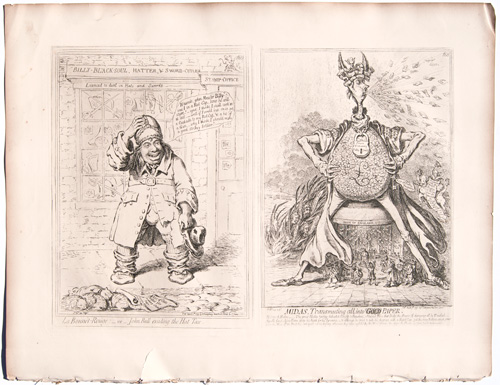 original James Gillray etchings The Giant Factotum Amusing Himself
The Lion's Share